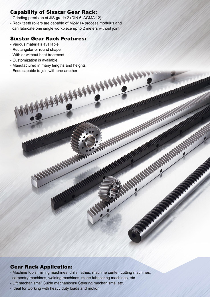 Precision Spur Helical Gear Rack eCatalog Yieh Chen Machinery Co., Ltd.